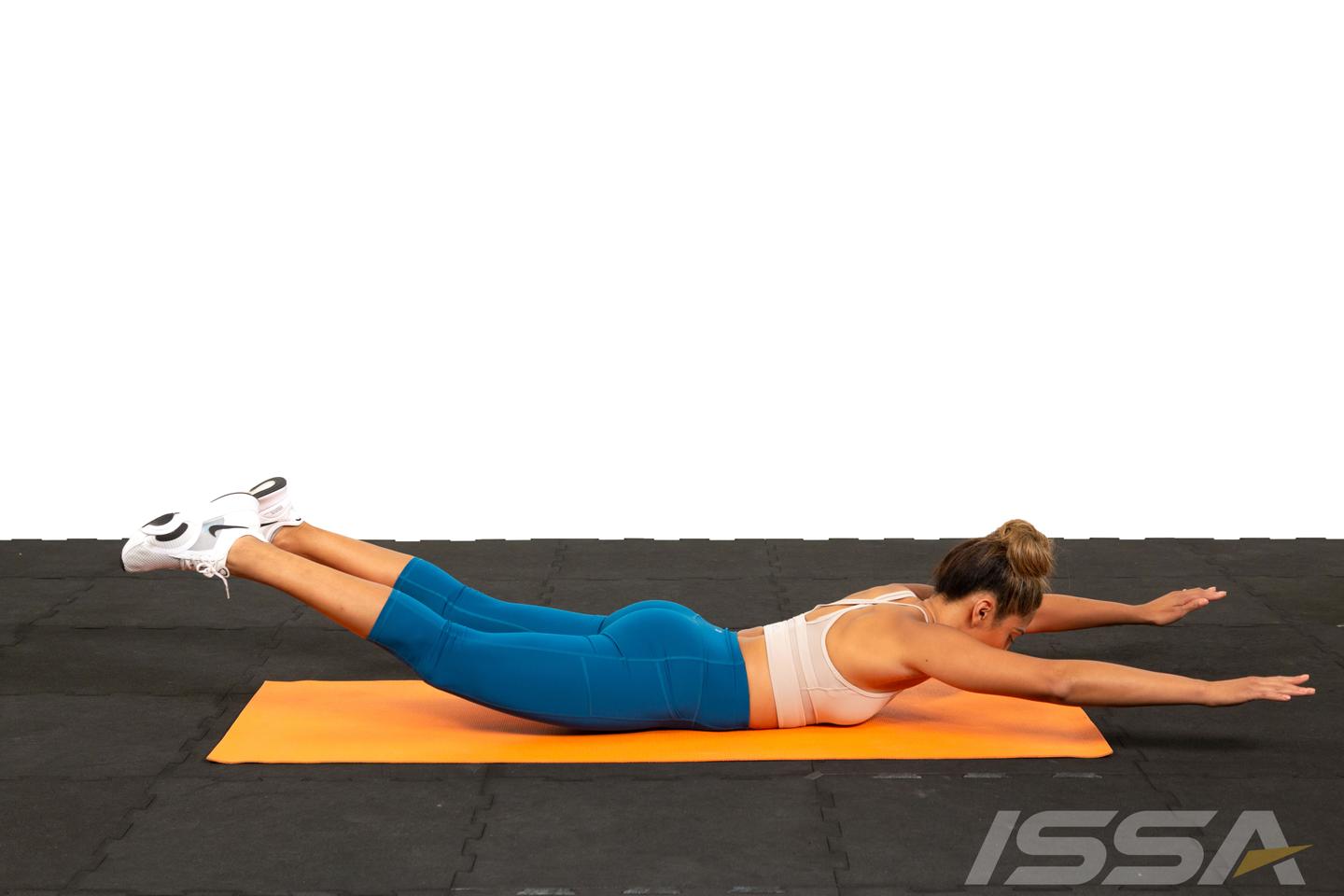  ISSA, International Sports Sciences Association, Certified Personal Trainer, ISSAonline, Best Exercises to Strengthen and Stretch Your Lats at Home, Superman