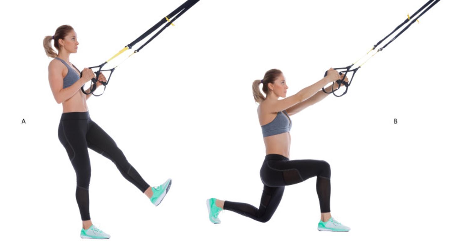 ISSA, International Sports Sciences Association, Certified Personal Trainer, ISSAonline, ISSA x TRX: Best TRX Exercises to Enhance Your Training Reverse Lunge 1