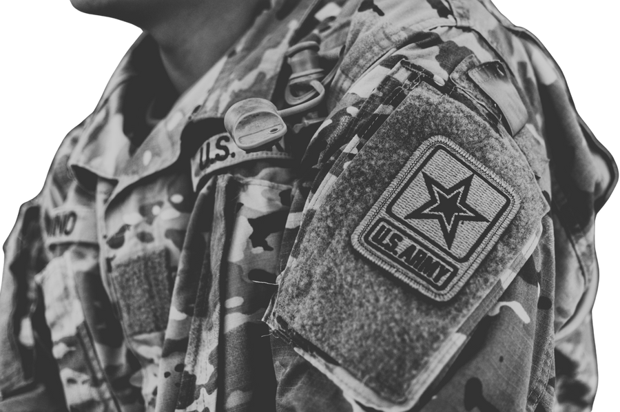 U.S. Army patch on a uniform sleeve